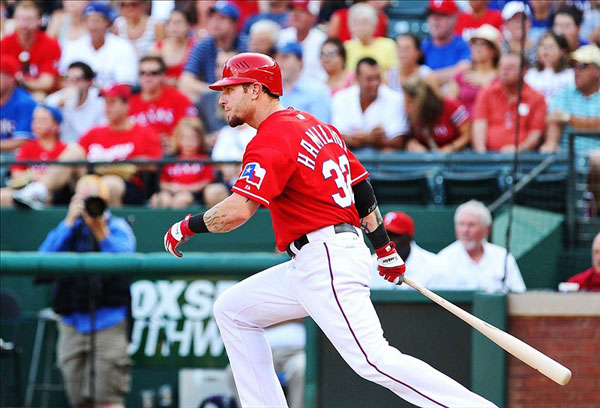 Texas Rangers center fielder Josh Hamilton